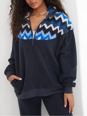 ✨Aerie Hometown Holiday Quarter Zip Sweatshirt Size XS